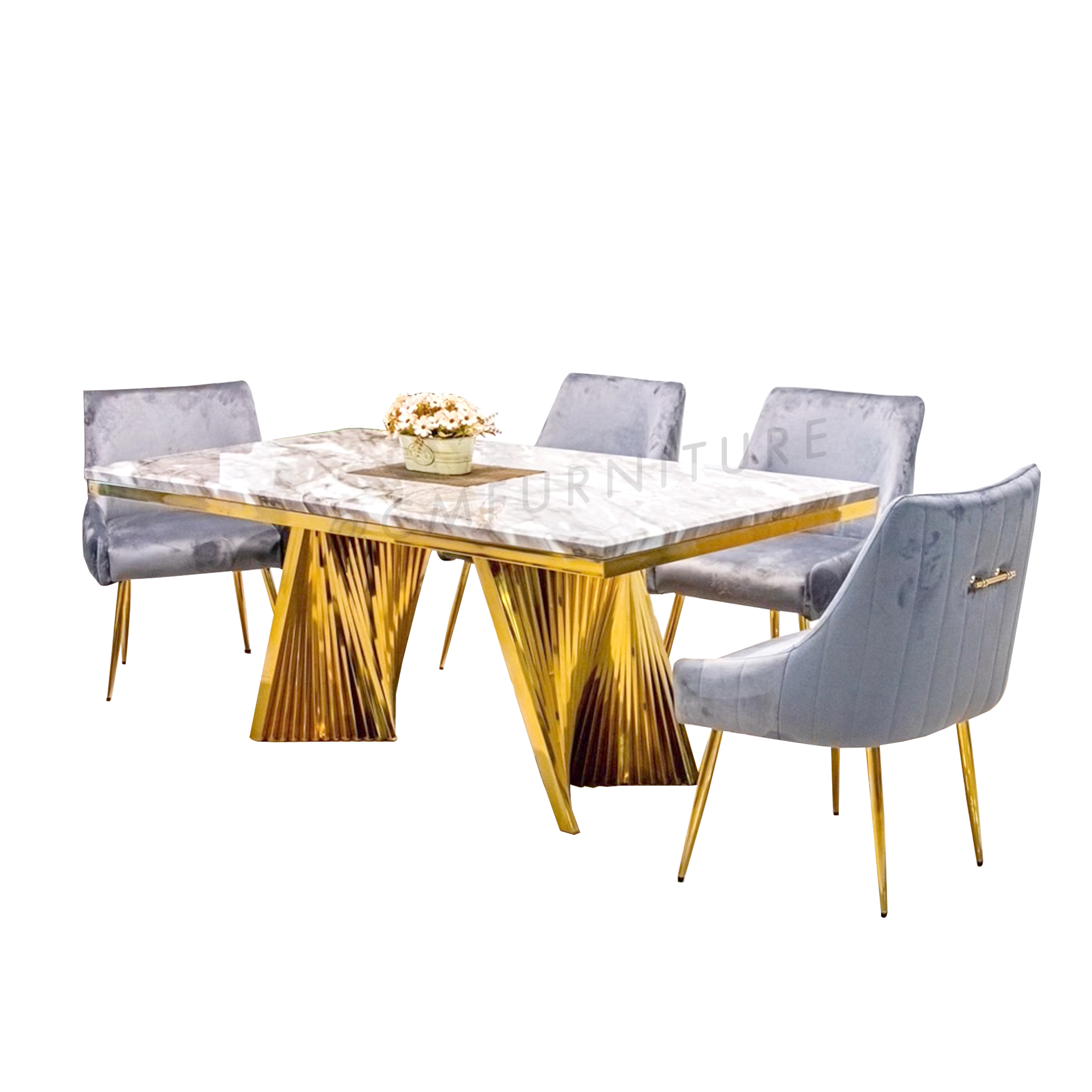 โต๊ะอาหารหิน 6 ที่นั่ง รุ่น CHADLER