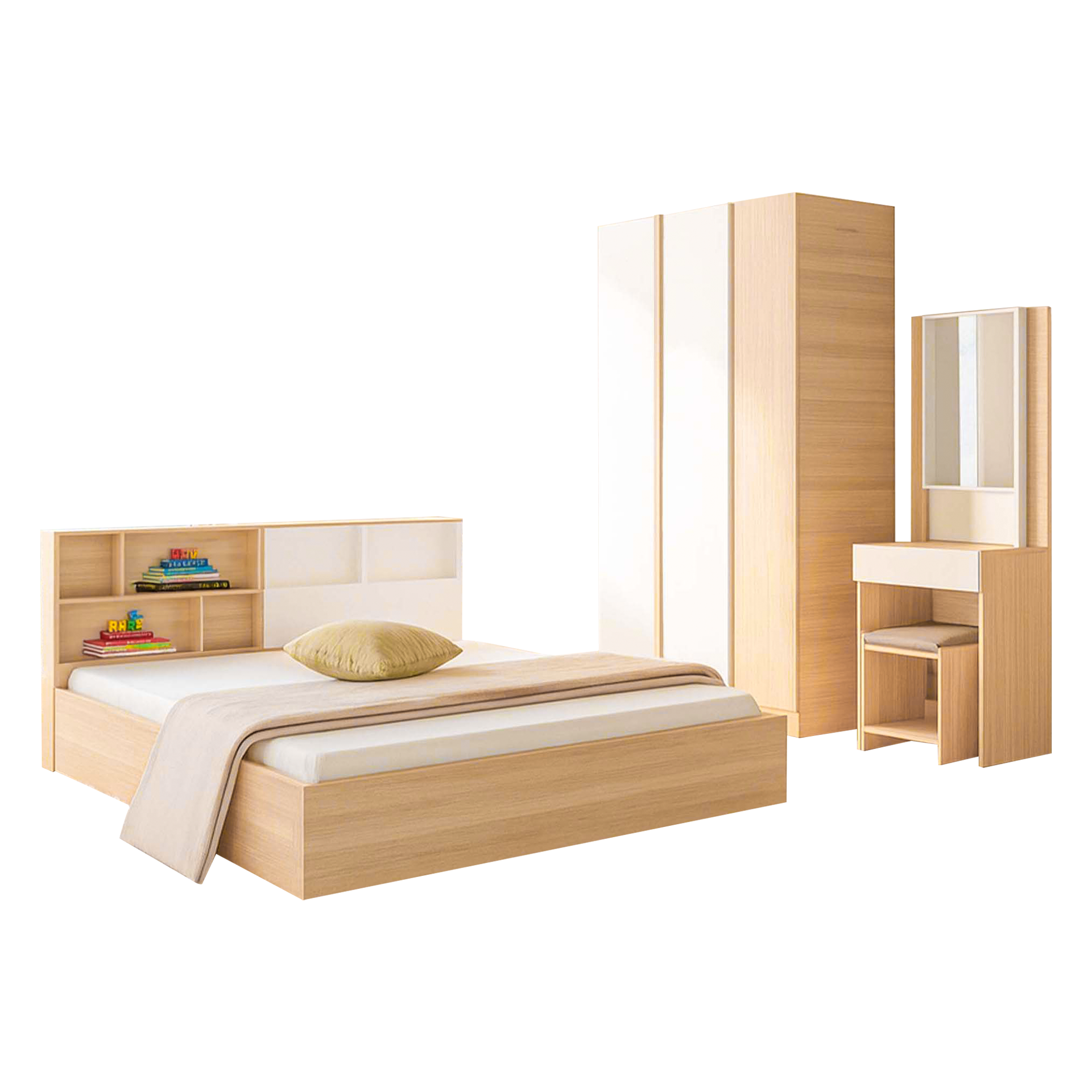 Bright bedroom set 4+1