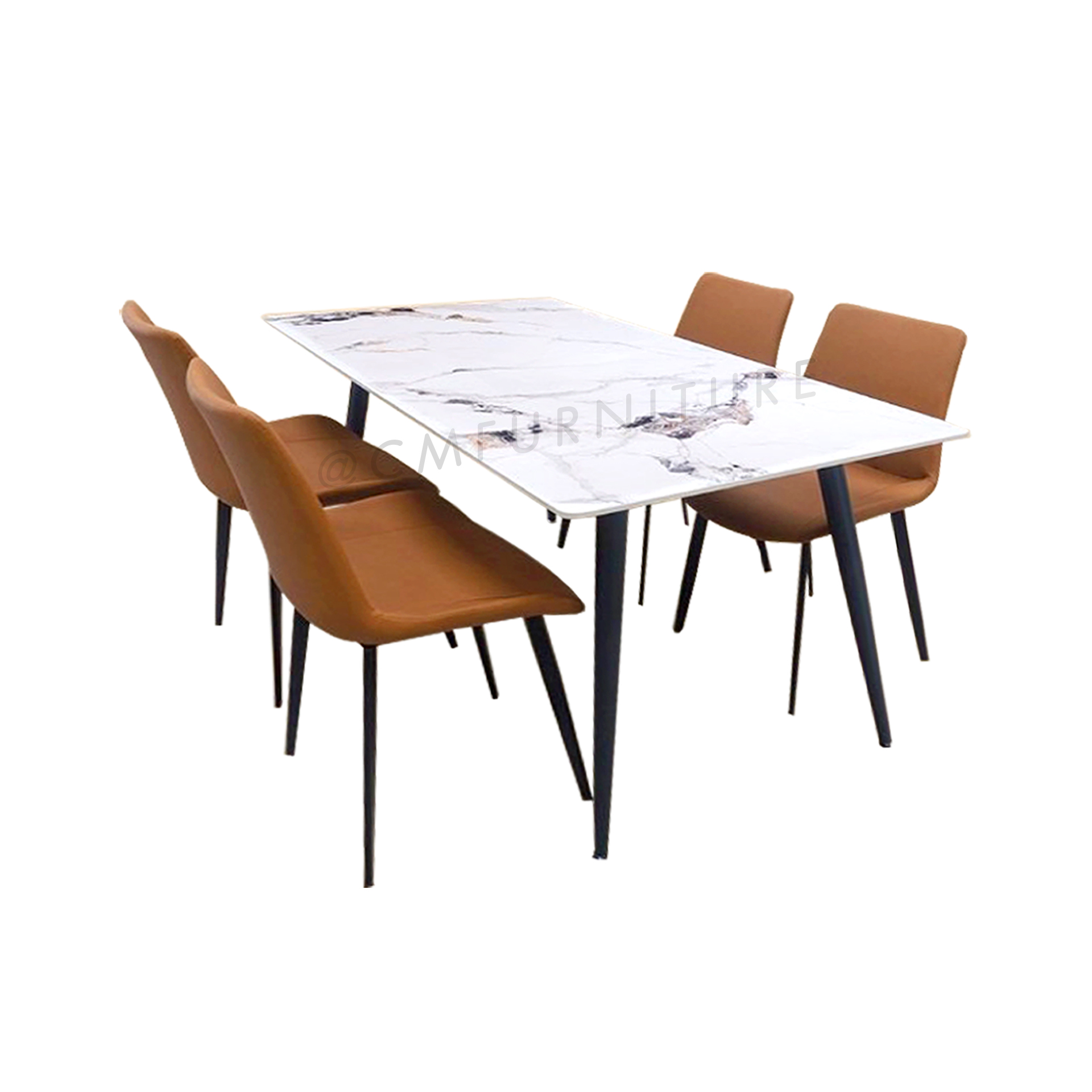 โต๊ะอาหารหิน 6 ที่นั่ง-4 ที่นั่ง รุ่น m