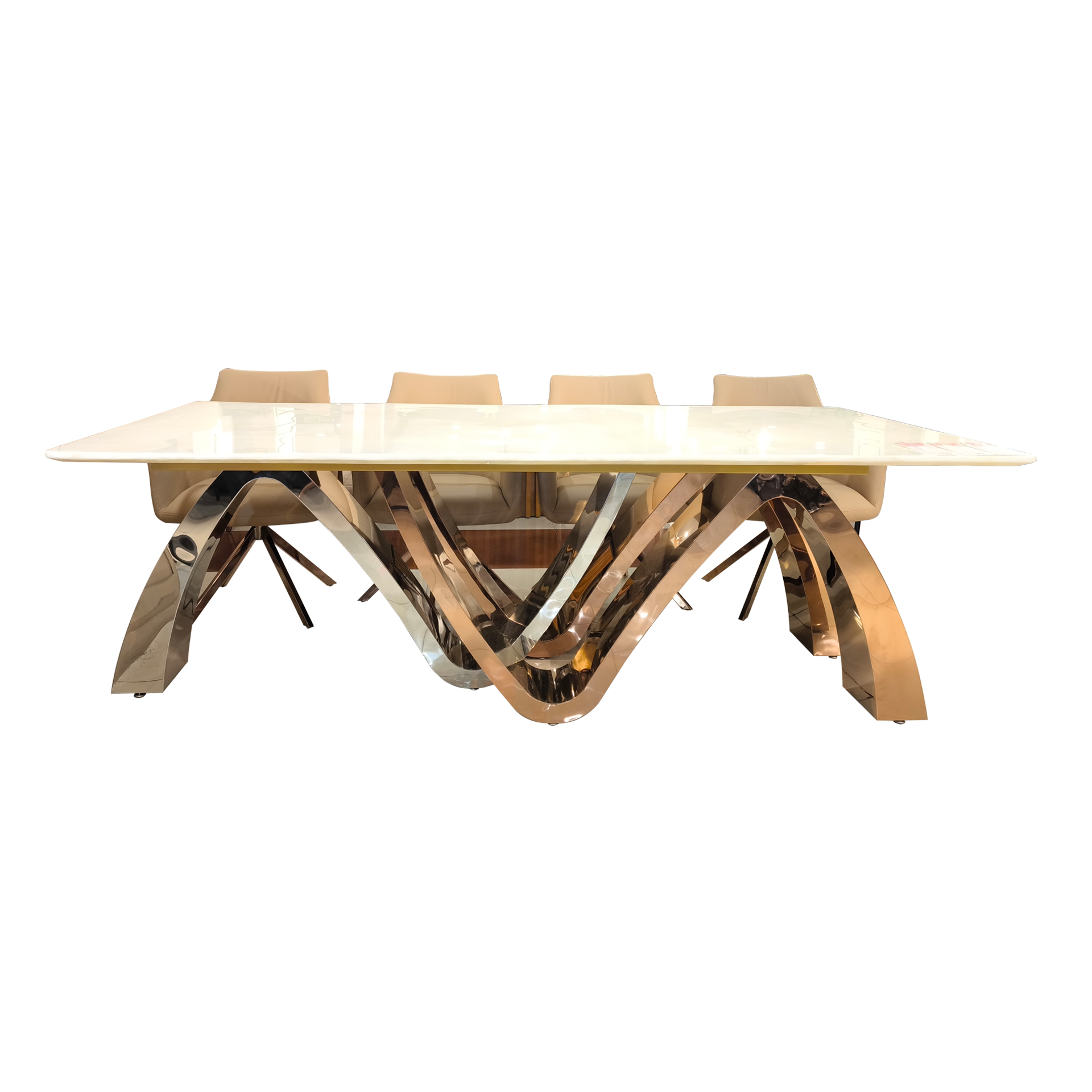 โต๊ะอาหารหิน 6 ที่นั่ง รุ่น เอเวอร์แลนด์ พิงค์โกล