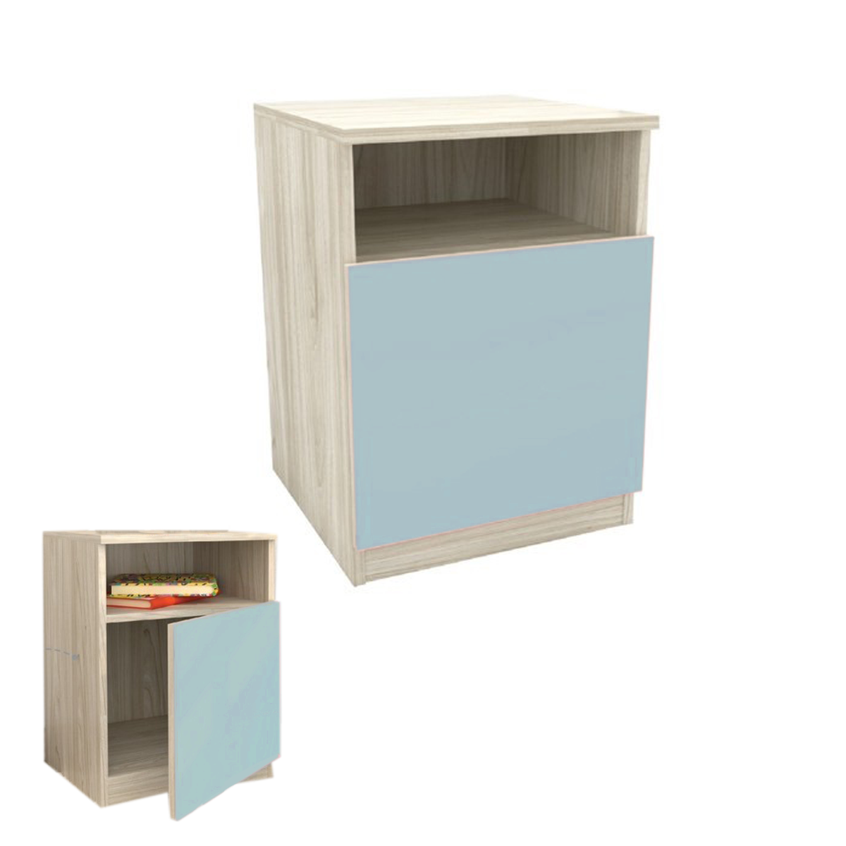 NEW ตู้ข้างเตียง รุ่น NT-404 สี WOLB