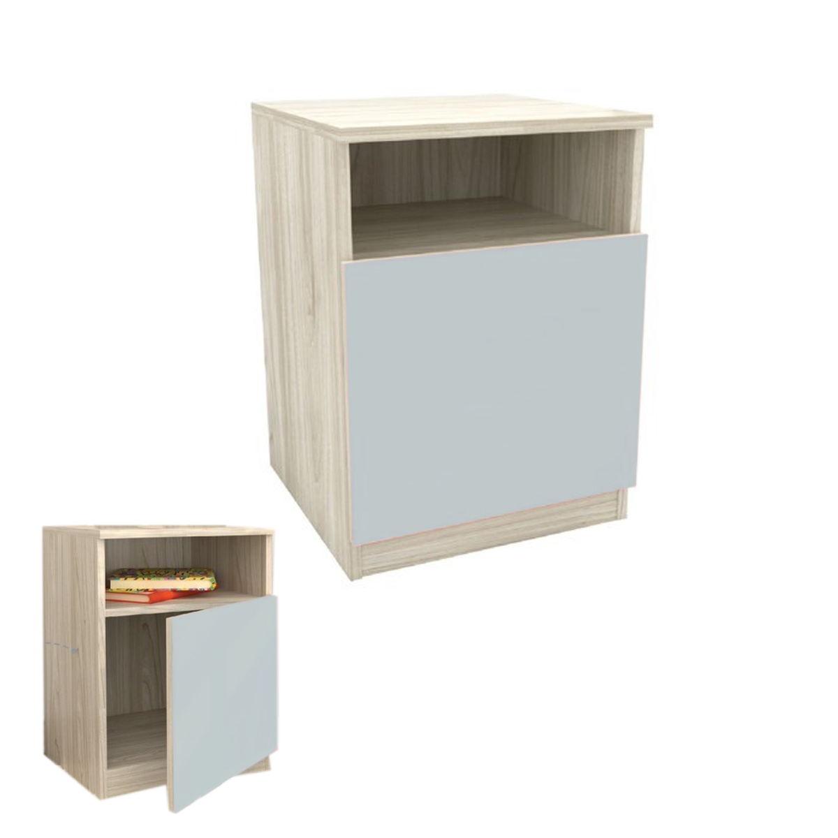 NEW ตู้ข้างเตียง รุ่น NT-404 สี WOGY